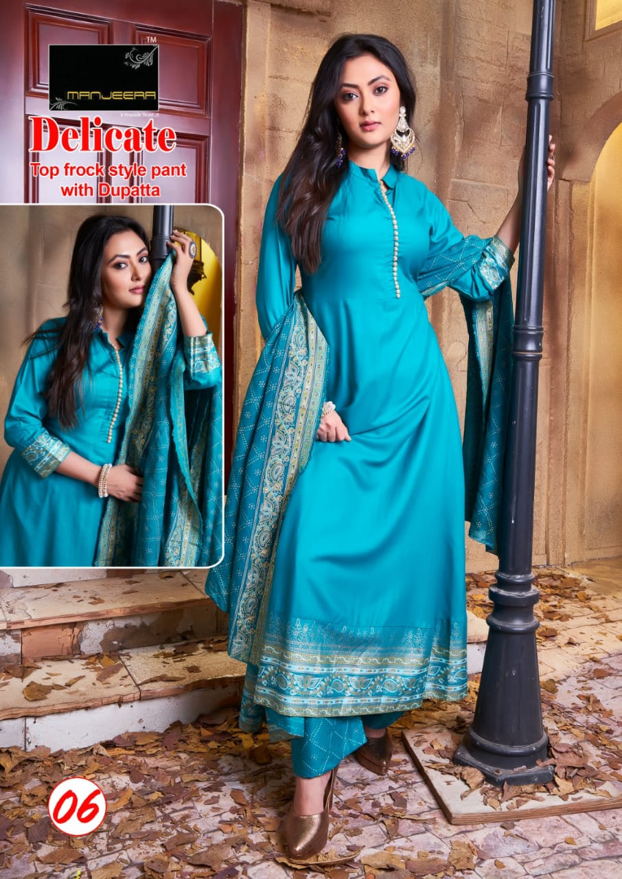Manjeera Delicate Festive Wear Wholesale Readymade Salwar Suits